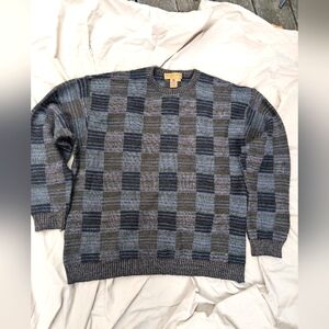 Vintage Tricots St  Raphael Merino wool sweater XL in subtle striped block